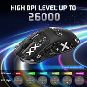 ATTACK SHARK X3 Lightweight Wireless Gaming Mouse with Anti Slip Mouse Grip Tape, Self Adhesive Design Elastics Refined Side Grips Sticker Sweat Resistant Pads/Anti Sweat Paste, Cut to Fit (Black)
