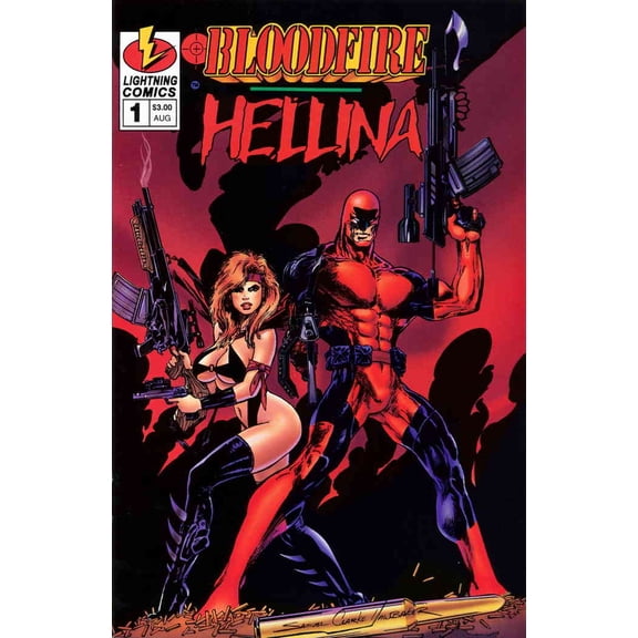 Bloodfire/Hellina #1B VF ; Lightning Comic Book