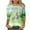 ZA-Green, variant on Aboser Casual Tops for Women Solid Color Basic Tees 3/4 Length Sleeve T-Shirt Comfy Loose Fit Pullover Shirt Spring Summer Blouse