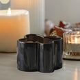 thumbnail image 1 of Tarro de cerámica vacío para velas, elegante y decorativo, para hacer velas aromáticas, ideal para manualidades, decoración del dormitorio y el hogar. Negro, 1 of 8