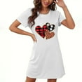 thumbnail image 4 of Sakmal Short Sleeve Moomoo Nightgownss Women Love Valentines Cute Plus Size Sleep Dress Heart Print Short Nightgowns for Women 5X, 4 of 5