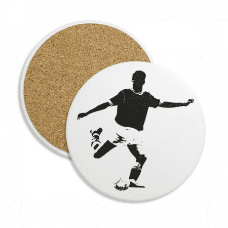 

Physical Education Football Shot Coaster Cup Mug Tabletop Protection Absorbent Stone