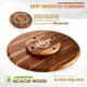 thumbnail image 2 of TIDITA Plato giratorio para mesa de Acacia Lazy Susan de 21 pulgadas, tablas de madera para charcutería, tabla de queso, organizador extra grande Lazy Susan, plato giratorio de cocina para gabinete, d, 2 of 5