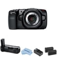 thumbnail image 2 of BMPCC Pocket Cinema Camera 4K - Bundle With Blackmagic Battery Grip, 2 Pack Green Extreme NP-F550 Batteries, Compact Charger, Microfiber Cloth, 2 of 14
