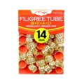 thumbnail image 1 of Magic Collection 40 pc Filigree Tube Bead #Gold (14mm), 1 of 1