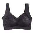 thumbnail image 4 of Penkiiy Women Bras Woman's Embroidered Glossy Comfortable Breathable Bra Underwear No Rims Black Bras, 4 of 4