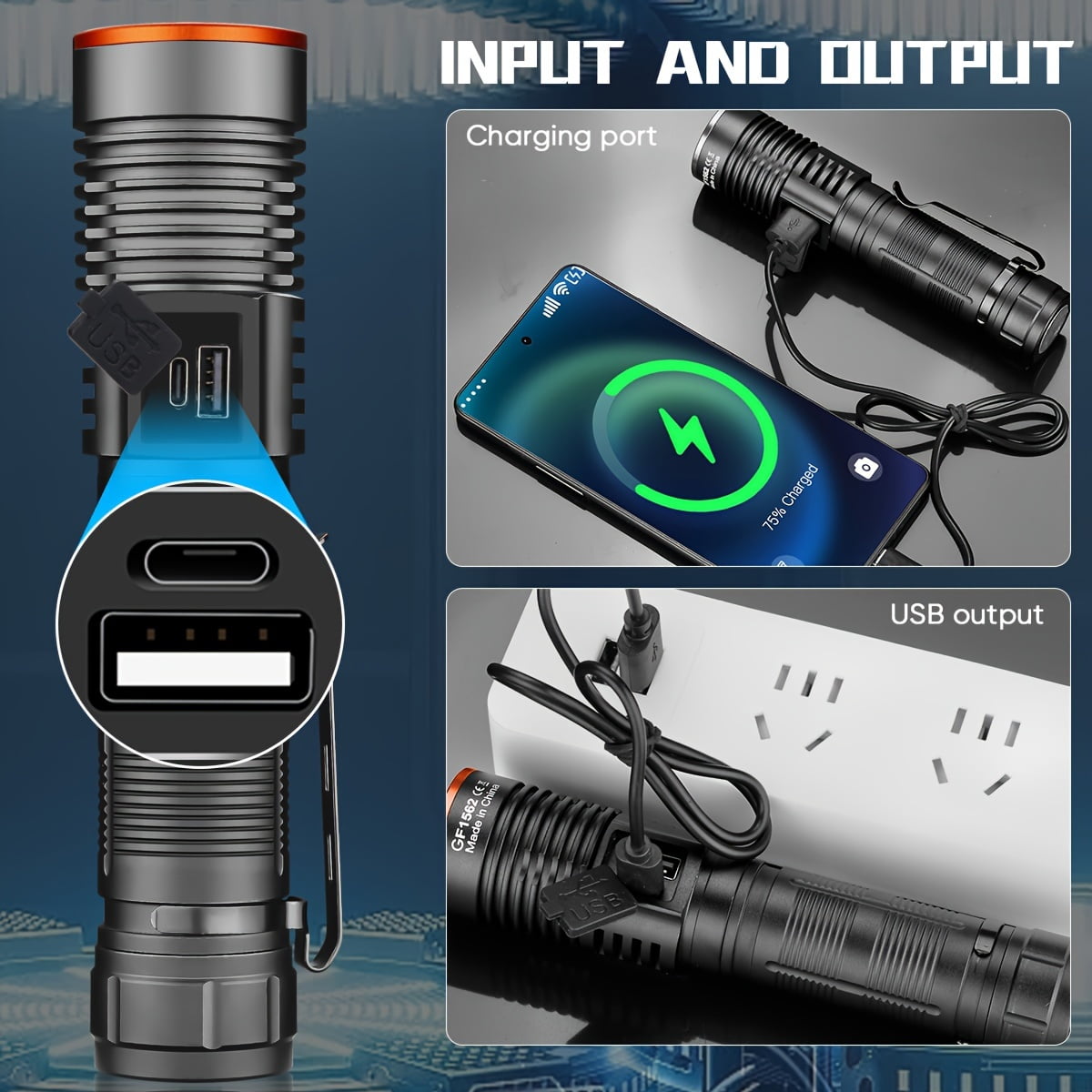 2pack High Lumens USB Rechargeable LED Flashlights, 4Modes Super Bright Powerful Handheld Dimmable Flashlight With 18650 Battery & Diffuser For Camping/Hiking/Home/Emergency