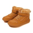 thumbnail image 5 of REDARER Kids Winter Snow Boots - Waterproof -Lined Thick Sole Non- Solid Color Sporty Booties for All-Day Warmth,Color:Khaki,Size:10-10.5 Years, 5 of 9