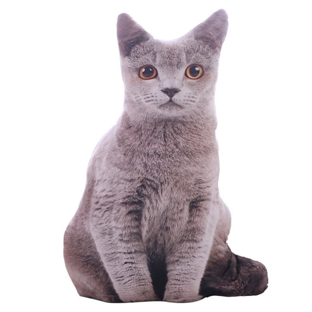 Funda para la cabeza de la siesta con almohada 3D, linda muñeca de algodón PP respetuosa con el medio ambiente, juguete para niños, regalo gris, 50 cm/19,69 pulgadas