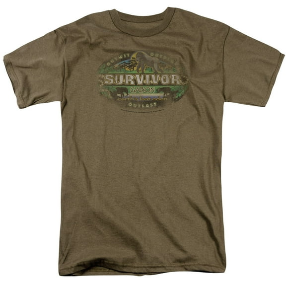 Survivor Gabon Distressed Officially Licensed Adult T-Shirt L