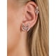 thumbnail image 4 of Pendientes de plata esterlina Silvora Ala de mariposa Zirconia cúbica Izquierda y derecha Media mariposa, 4 of 8