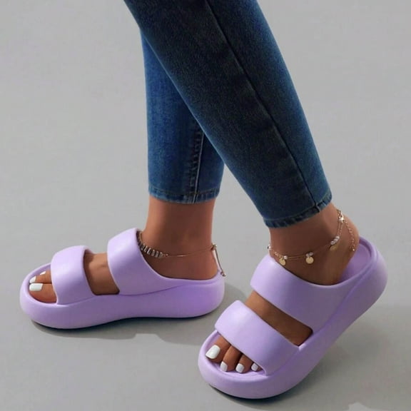 2024 Bathroom Slippers For Women To Wear At Home Light Weight Four Color Solid Color Slippers