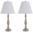 thumbnail image 1 of Ensemble de Lampes de Table de 2, Acier Brossé Traditionnel (2 Ampoules à LED Incluses) par Lavish Home, 1 of 1