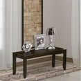 thumbnail image 2 of Pemberly Row Traditional 18" Wood Dining Bench in Cappuccino, 2 of 3
