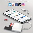thumbnail image 2 of LEEYNEER 2025 New 5-in-1 Card Reader + Adapter  USB 3.0 TF Flash Drive Type-C Mobile Storage OTG Photo Disk U-Drive File SD/TF Card Reader Compatible with iPhone iPad Samsung Android Phon, 2 of 4