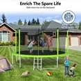 thumbnail image 6 of 14ft Trampoline with Basketball Hoop, Hold to 1320 LBS, Outdoor Recreational Trampoline with Safety Enclosure Net and Ladder, Heavy-Duty Round Bounce Jumper Trampoline, Green, 6 of 9