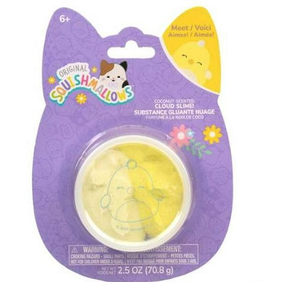Squishmallows Cloud Slime Aimee Coconut Scented, Yellow