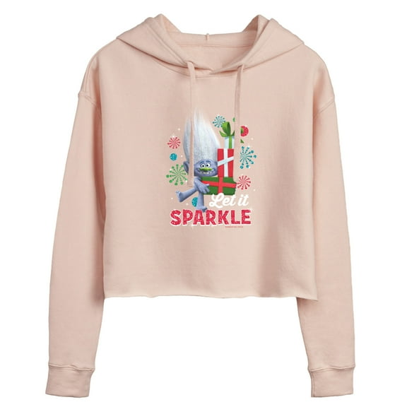 Trolls - Let It Sparkle Guy Diamond - Juniors Cropped Pullover Hoodie