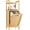 Natural, variant on Tilt Out Laundry Hamper, Bamboo Bathroom Cabinet with Pull Out Removable Bag and 2 Tier Storage Shelves, 10 Gal Clothes Basket with Metal Handle, Black