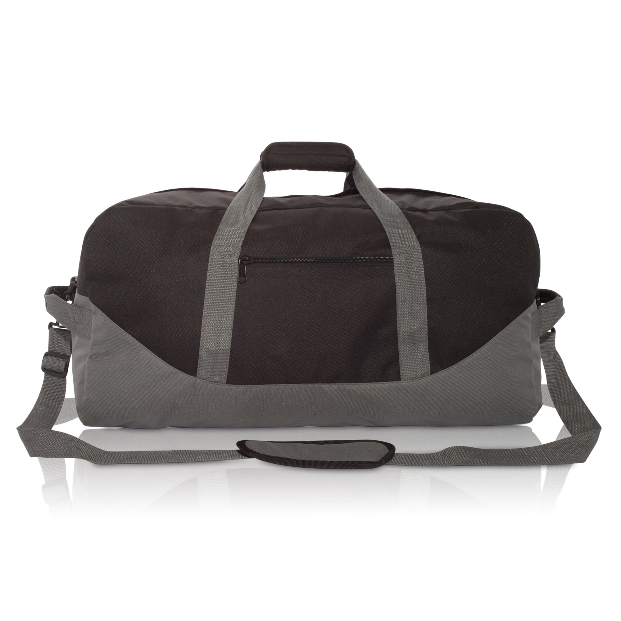 DALIX 24" Big Adventure Large Gym Sports Duffle Bag in Black Gray