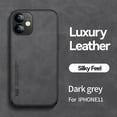 thumbnail image 3 of Mantto iPhone 12 Luxury Leather case, Luxurious Leather Cover Case Protective Ultra Thin Anti-Slip Simple Shell Cover for iPhone 12 6.1 Inch,Darkgray, 3 of 7