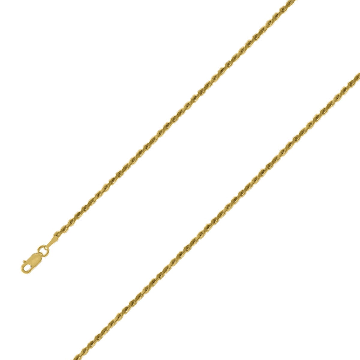 3 mm Gold18 K IP Plated Stainless Steel Rope Chain Necklace Women Men 16-26 in 