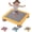 B, variant on Mini Trampoline Square, Sensory Training Rebounder Foldable Indoor Outdoor Jumping Bed with Non-Slip Pad for Balance & Physical Exercise