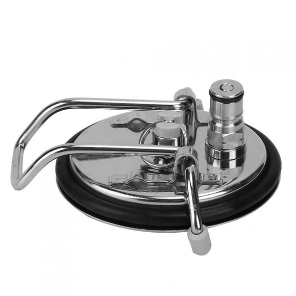 Home Brew Keg Lid, Stainless Steel Carbonation Keg Lid, Stable Durable Easy To Clean Long Lasting Freshness Sturdy For Home Cafe Shop