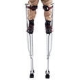 thumbnail image 2 of Drywall Stilts, 36''-50'' Adjustable Aluminum Tool Stilts with Protective Knee Pads, Durable and Non-slip Work Stilts for Sheetrock Painting, Walking, Taping, Silver, 2 of 4