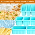 thumbnail image 6 of AsFrost 3Pack Silicone Freezer Trays with Lid,2 Large 2-Cup(500ml)&4 Medium 1-Cup(125ml)&6 Small 1/2-Cup(75ml) Soup Freezer Container Molds,Ice Cube Tray For Meal Prep&Freezing Soup,Stews,Sauces, 6 of 7