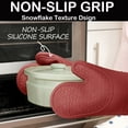 thumbnail image 3 of Oven Mitts and Pot Holders Sets,6pcs Pot Holders and Oven Mitts Heat Resistant, Non-Slip Silicone Mini Oven Gloves and Hot Pads for Kitchen,15" Extra Long Oven Gloves for Cooking,Red, 3 of 11