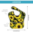 thumbnail image 4 of Bingfone Mess-Proof Baby Bib - Waterproof Bib For Baby Boy Or Girl With Food Catcher Pocket, Unisex-Sunflowers In Vintage, 4 of 8