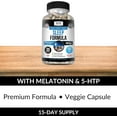 thumbnail image 5 of Kaya Naturals - Sleep Support Formula with Melatonin - Aid Support Vitamin Supplement - Sleep Stress and Mood Support - L-Tryptophan, Passion Flower, Ashwagandha and More (30 Count), 5 of 5
