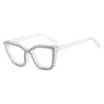 thumbnail image 3 of Rhinestone Cat Eye Reading Glasses Womens Cute Computer Blue Light Blocking Rhinestone Readers Glasses, 3 of 8