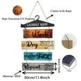thumbnail image 3 of 5 Pieces Laundry Room Decor Rustic Vintage Farmhouse Room Rules Hanging Sign Wooden Wash Dry Fold Repeat Laundry Accessories for Bathroom, Home Decor, 3 of 7