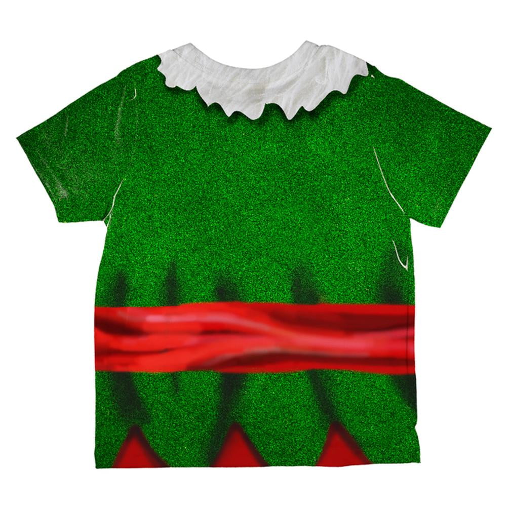 Christmas Elf Costume All Over Toddler T Shirt Multi 4T