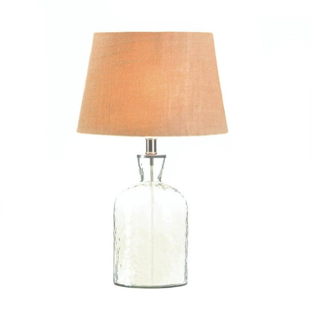 Hammered Glass Jug Lamp