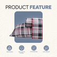 thumbnail image 2 of Flannel Printed Classic Plaid Red Sheet Set, 2 of 5