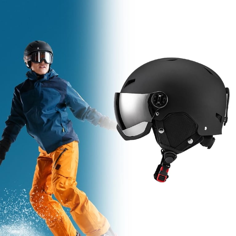 can i use skateboard helmet for snowboarding GARENDE Snowboard Helmet Breathable Winter with Jaw Pad Shockproof Skateboard  Helmet S Black