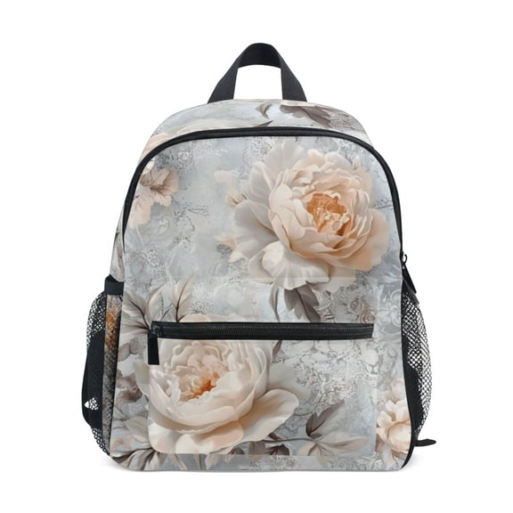 FORMRS School Backpack with Front Zippered Pocket 12" Student Travel Daypack, Beautiful Floral