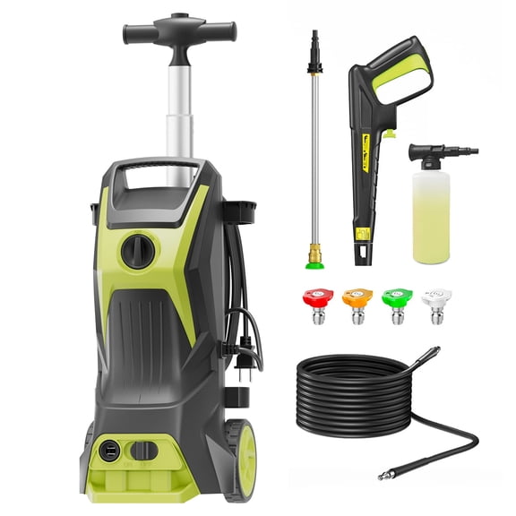 Electric Pressure Washer 4800 PSI 2.9 GPM with Soap Tank, 25 FT Hose, 16.4 FT Power Cord and 4 Spray Nozzles for Car, Patio, and Outdoor Cleaning