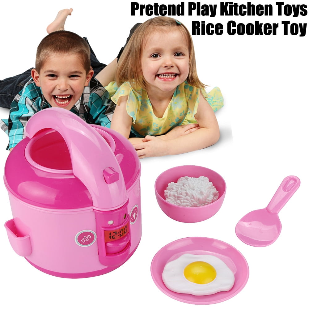 LED Melody Electric Rice Cooker Pretend Play Kitchen Toys Appliances