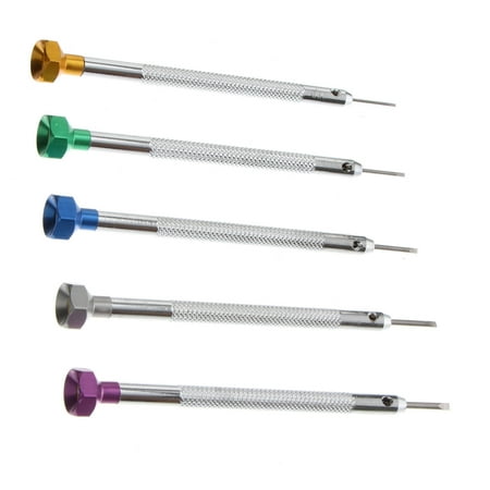 

Slotted Screw Driver Precision Jewelry Screwdriver Repair Bit Hard Steel Screwdrivers Spare Watch Mechanical 5 Pcs