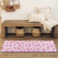 thumbnail image 4 of Pink and Pink Of Leopard Print Bathroom Rugs Mat,Non Slip Microfiber Bathroom Rug,Rubber Backing,Soft Bathroom Mats for Bathroom Floor,Tub and Shower,47x17in(120x43cm), 4 of 5