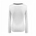 thumbnail image 6 of Arlun Womens Long Sleeve Color Block Scoop Neck Shirt Fall Lightweight Ribbed Knit Y2k Going out Tops Soft Comfy Winter Stretchy Base Layer Thermal Undershirts Daily Wear 1-White XS, 6 of 6