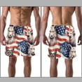 thumbnail image 3 of luoweisi Men's Beach Shorts Quick Dry Swim Trunks with Mesh Lining American Flag and Animals XL, 3 of 5