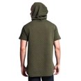 thumbnail image 5 of VKEKIEO Mens Hoodies Zip Up Neck Short Sleeve Floral Travel Army Green cotton Sweatshirts For Men, 5 of 8