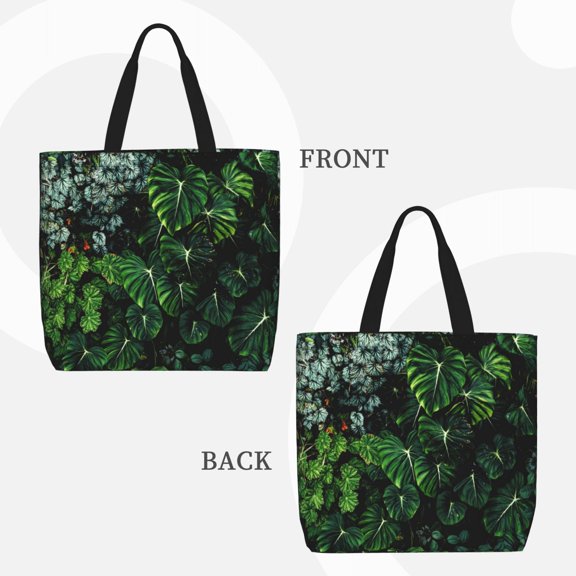 Horeoi Lush Foliage Green Plant for ​Reinforced Shoulder Tote Bag Scratch-Proof Design Spacious Organizer Crossbody Carry Daily Commute Must-Have