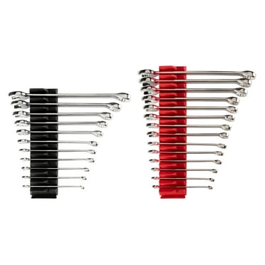 TEKTON Combination Wrench Set with Modular Wrench Organizer, 25-Piece (1/4 - 3/4 in., 6 - 19 mm) | WCB95301