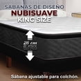 thumbnail image 4 of Juego De Sabanas King Size Microfibra Amplias Con Diseño NubiSuave  Estampado, 4 of 6